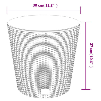 Plantenbak Uitneembare Bak Rattan-Look 15/15,3 L Pp