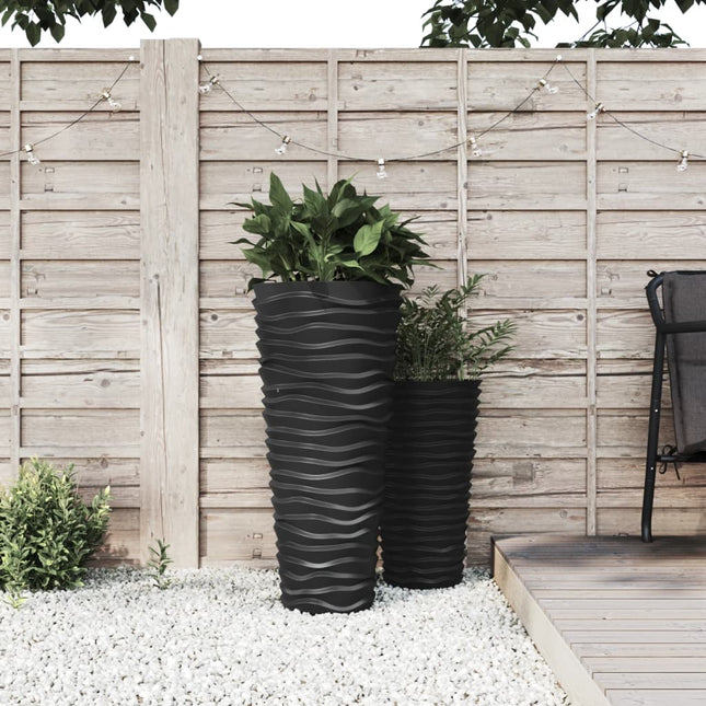 Plantenbak Met Uitneembare Bak Geribbeld 18/ Pp