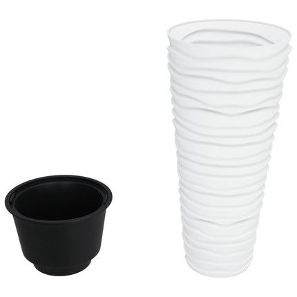 Plantenbak Met Uitneembare Bak Geribbeld 18/ Pp