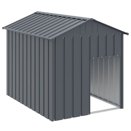 Hondenhok Met Dak 117X153X123 Cm Gegalvaniseerd Staal Antraciet