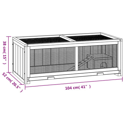 Hamsterkooi 104X52X38 Cm Massief Vurenhout