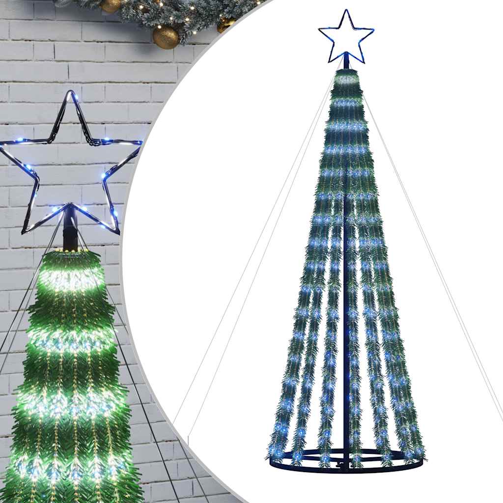 LED-kerstboom 275 LEDs 180 cm blauw