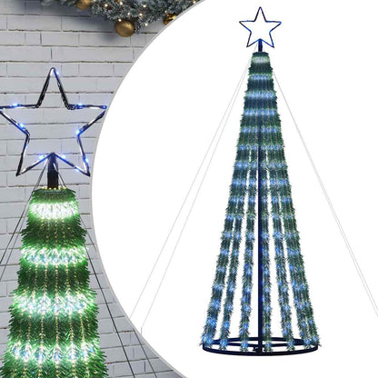 LED-kerstboom 275 LEDs 180 cm blauw