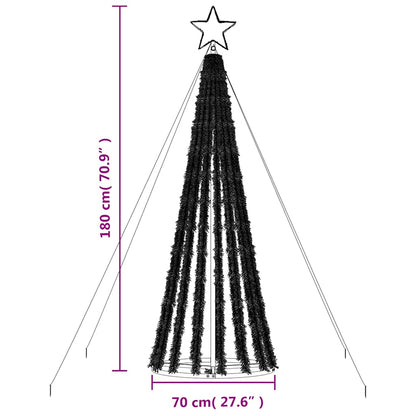 LED-kerstboom 275 LEDs kleurrijk 180 cm