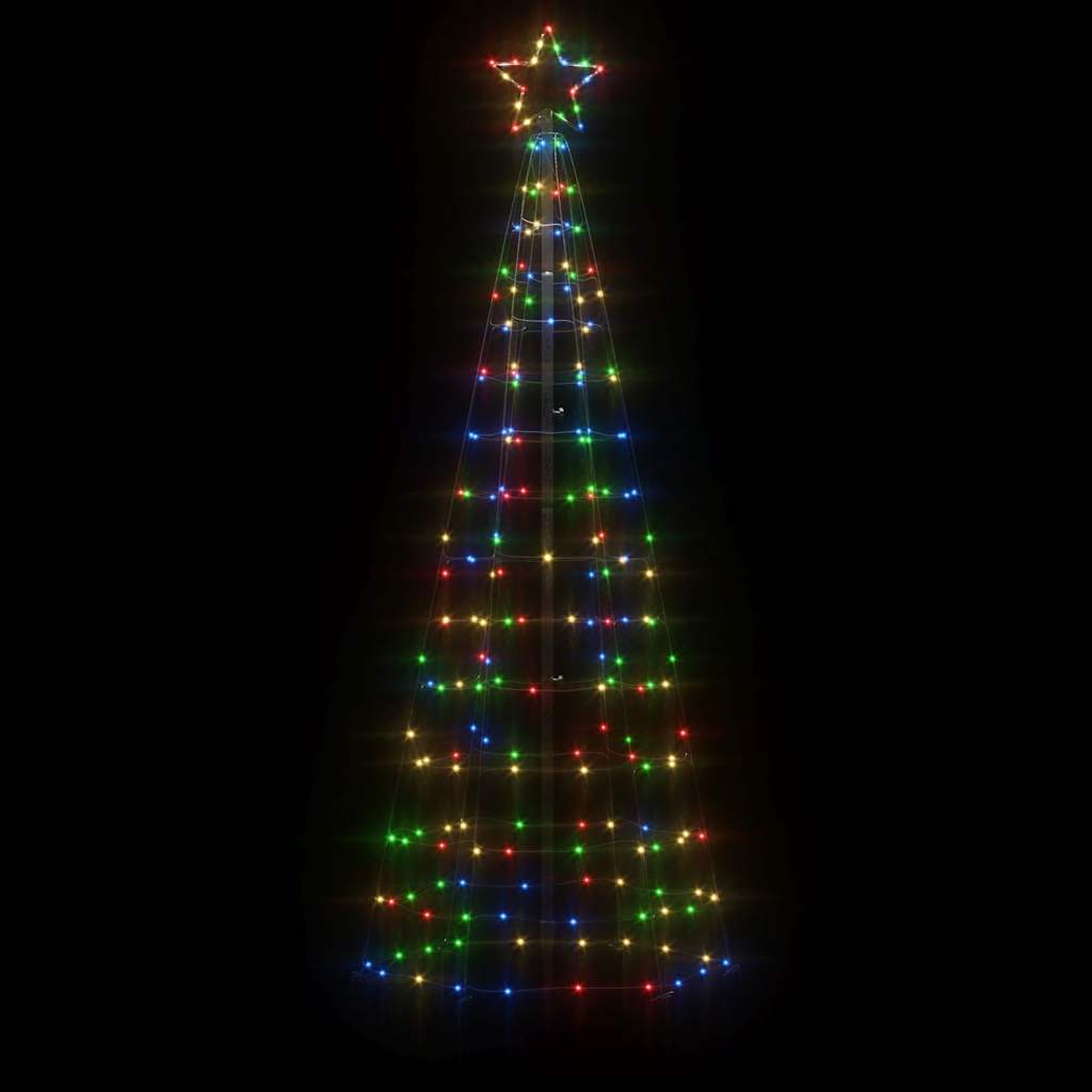 LED-kerstboom met spikes 220 LEDs kleurrijk 180 cm