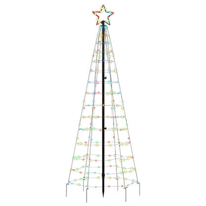 LED-kerstboom met spikes 220 LEDs kleurrijk 180 cm