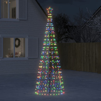 LED-kerstboom met spikes 570 LEDs kleurrijk 300 cm