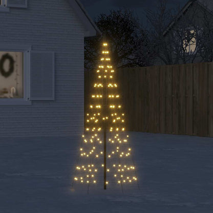 LED-kerstboom aan vlaggenmast 200 LED's warm wit 180 cm