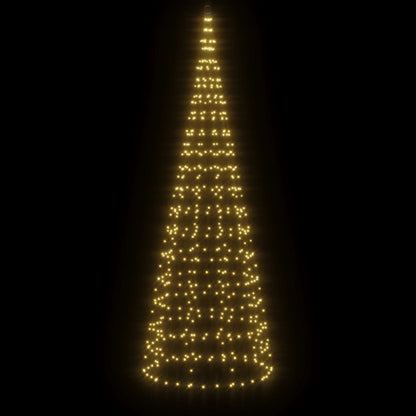 LED-kerstboom aan vlaggenmast 550 LED's warm wit 300 cm