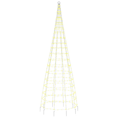 LED-kerstboom aan vlaggenmast 550 LED's warm wit 300 cm