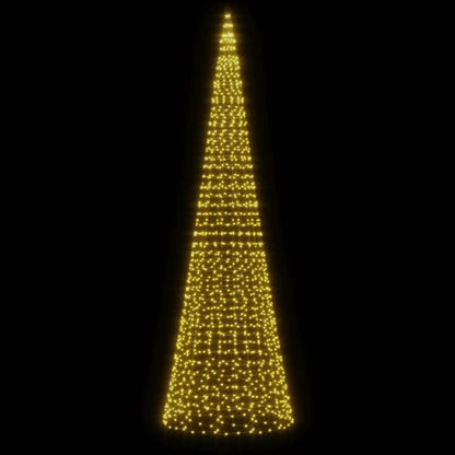 LED-kerstboom aan vlaggenmast 1534 LEDs warm wit 500 cm