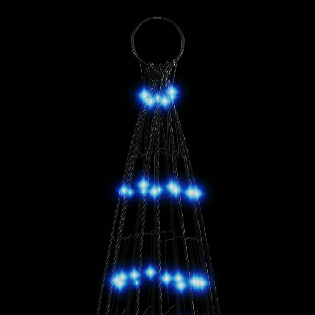 LED-kerstboom aan vlaggenmast 1534 LEDs 500 cm blauw
