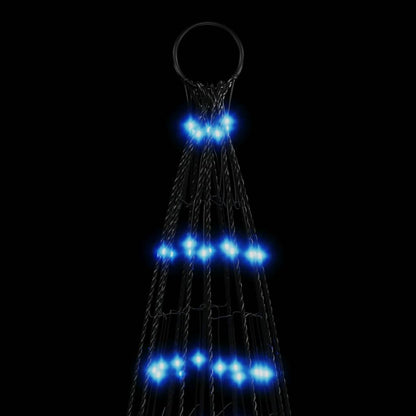 LED-kerstboom aan vlaggenmast 1534 LEDs 500 cm blauw