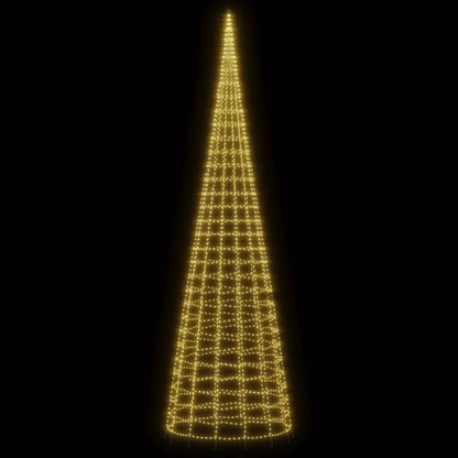 LED-kerstboom aan vlaggenmast 3000 LEDs warm wit 800 cm
