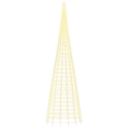 LED-kerstboom aan vlaggenmast 3000 LEDs warm wit 800 cm