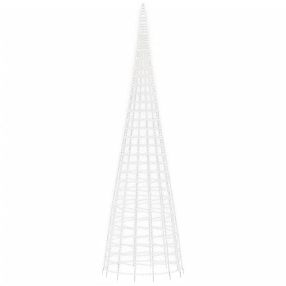 LED-kerstboom aan vlaggenmast 3000 LEDs koud wit 800 cm