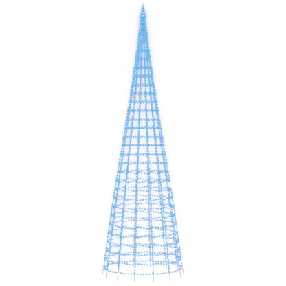 LED-kerstboom aan vlaggenmast 3000 LED's 800 cm blauw