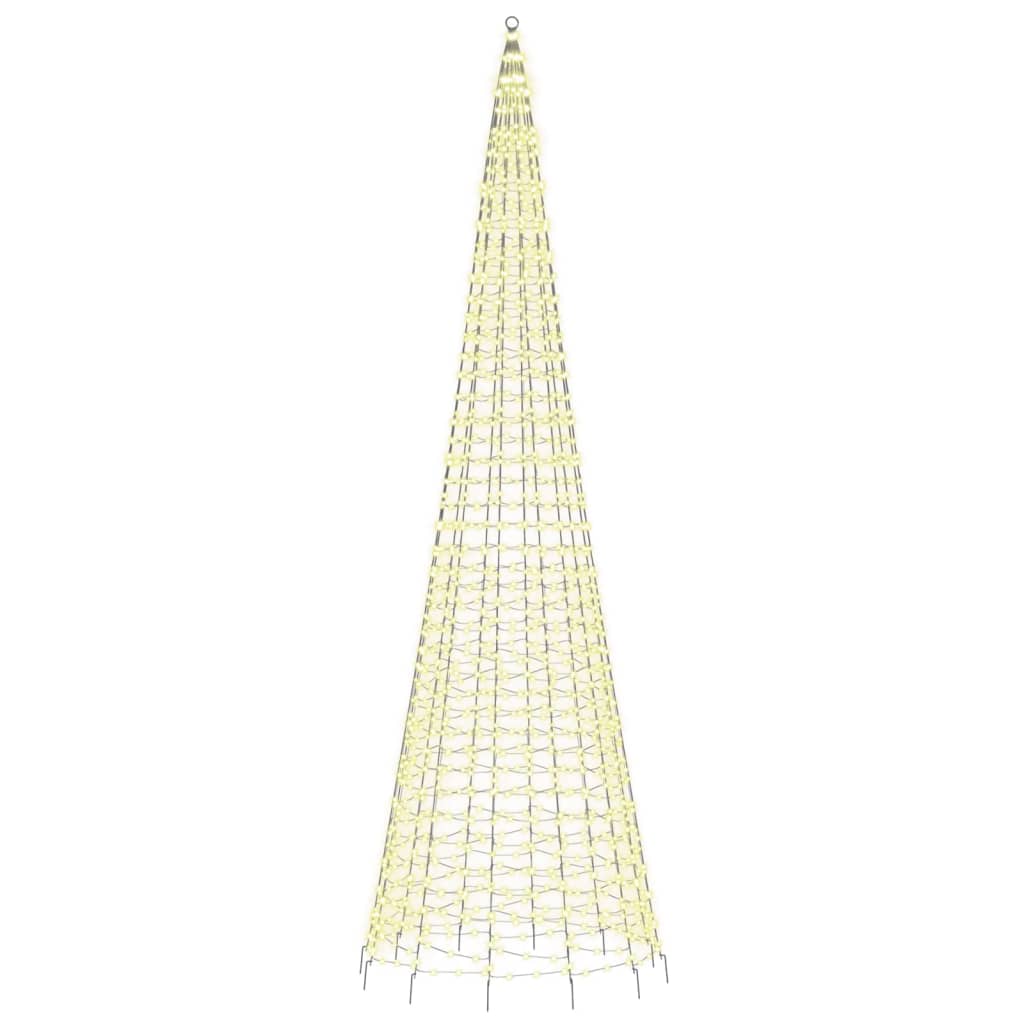 LED Kerstboom op vlaggenmast 1534 LED's 500 cm warm wit