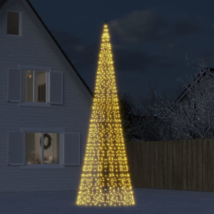 LED Kerstboom op vlaggenmast 1534 LED's 500 cm warm wit