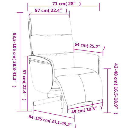 Fauteuil Verstelbaar Met Voetensteun Stof
