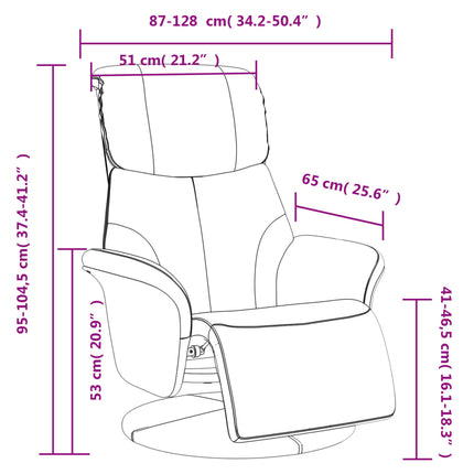 Fauteuil Verstelbaar Met Voetensteun Kunstleer