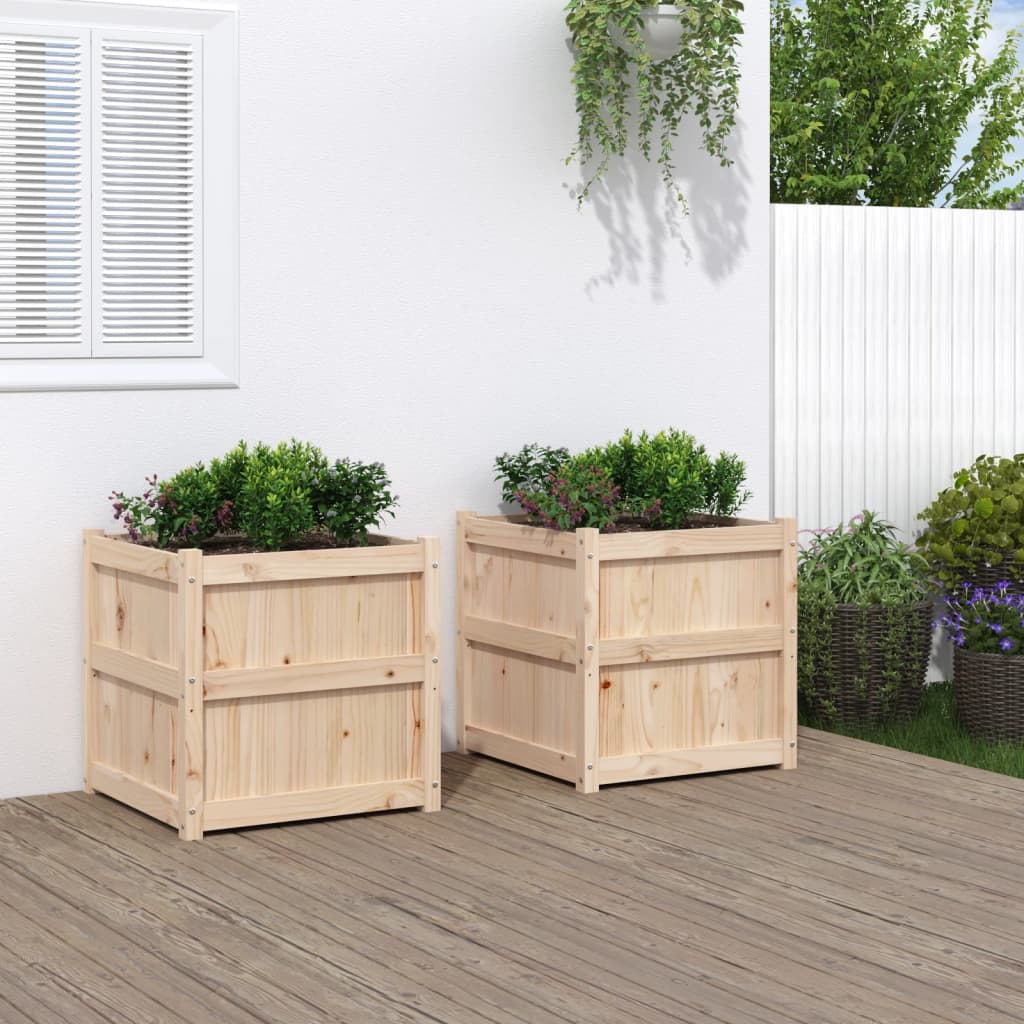 Plantenbak 60X60X60 Cm Massief Grenenhout
