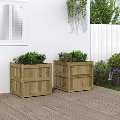 Plantenbak 60X60X60 Cm Massief Grenenhout