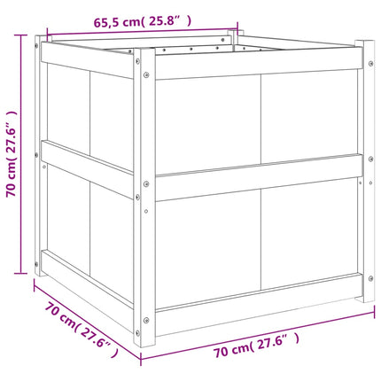 Plantenbak 70X70X70 Cm Massief Grenenhout