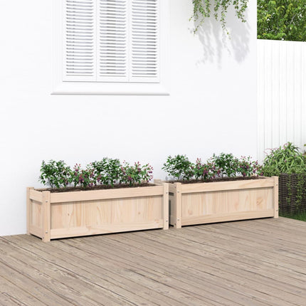 Plantenbak 90X31X31 Cm Massief Grenenhout