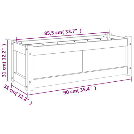 Plantenbak 90X31X31 Cm Massief Grenenhout