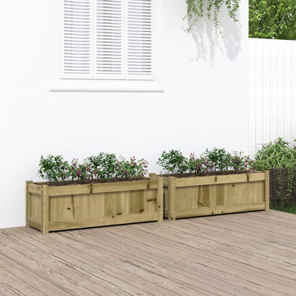 Plantenbak 90X31X31 Cm Massief Grenenhout
