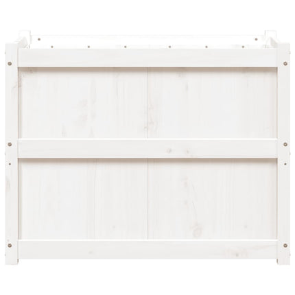 Plantenbak 90X50X70 Cm Massief Grenenhout Wit