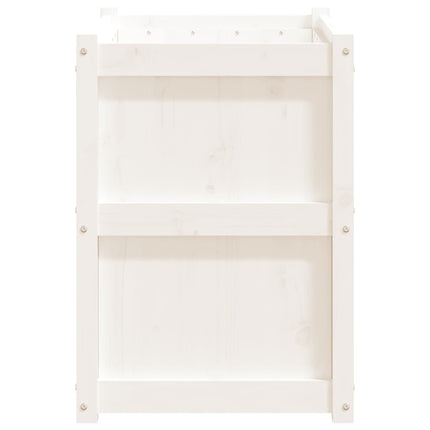 Plantenbak 90X50X70 Cm Massief Grenenhout Wit