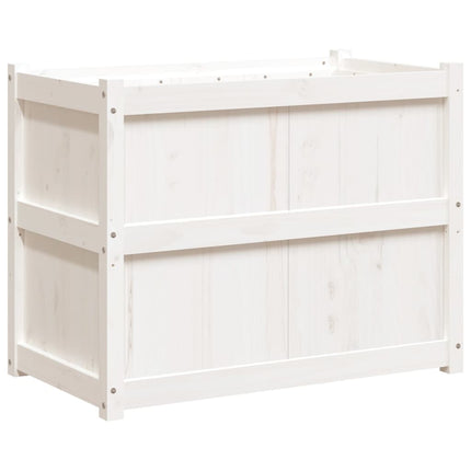 Plantenbak 90X50X70 Cm Massief Grenenhout Wit