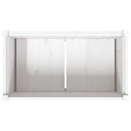 Plantenbak 90X50X70 Cm Massief Grenenhout Wit