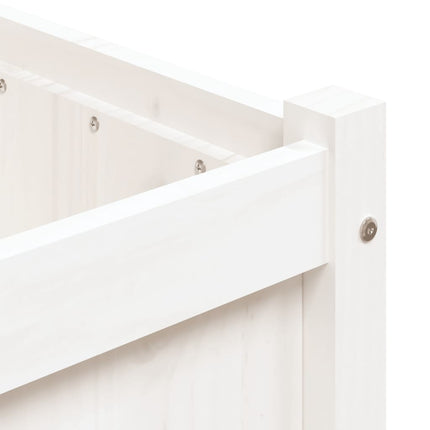Plantenbak 90X50X70 Cm Massief Grenenhout Wit