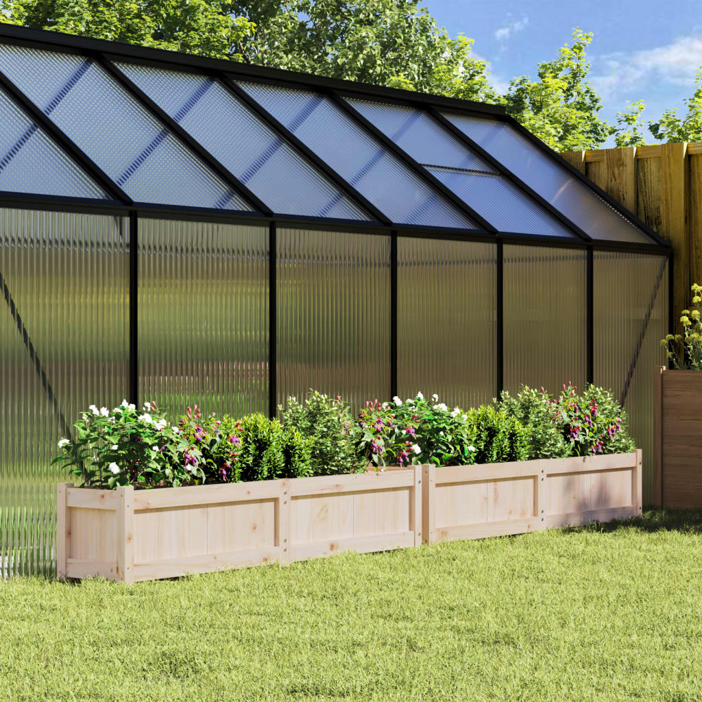 Plantenbak 150X31X31 Cm Massief Grenenhout Wit