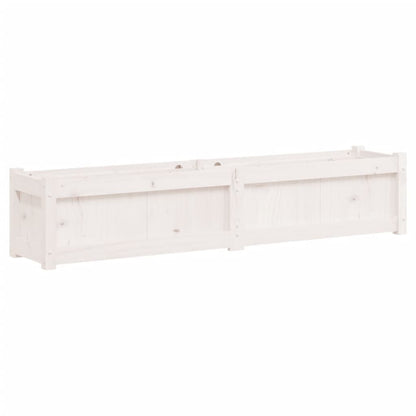 Plantenbak 150X31X31 Cm Massief Grenenhout Wit