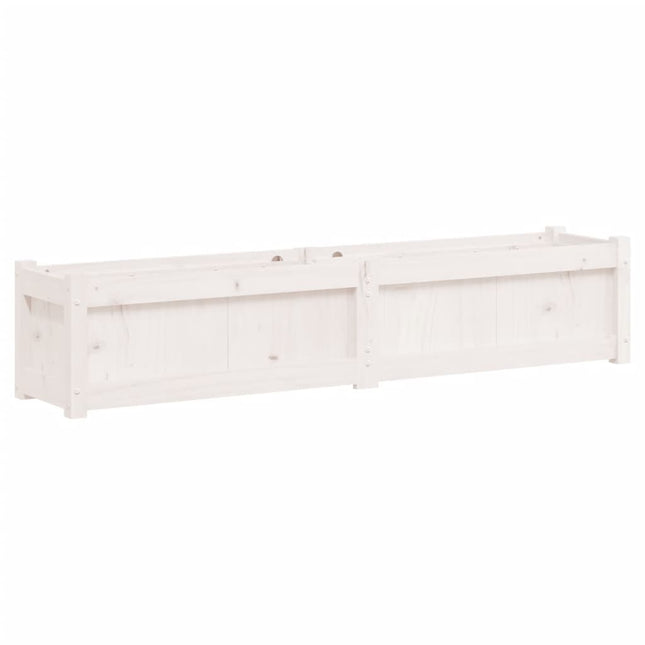 Plantenbak 150X31X31 Cm Massief Grenenhout Wit
