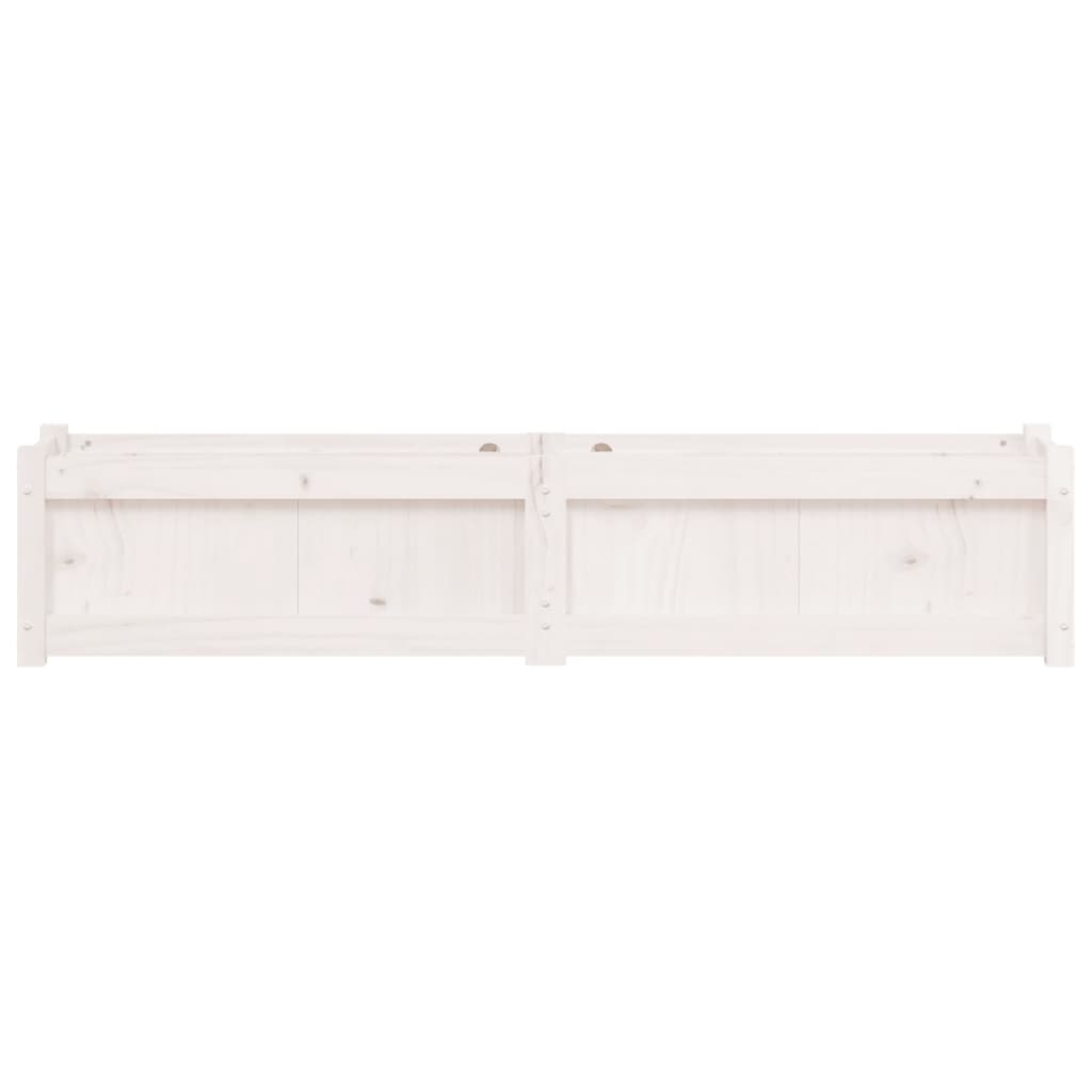 Plantenbak 150X31X31 Cm Massief Grenenhout Wit