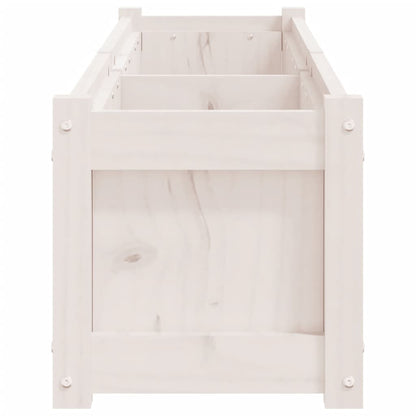 Plantenbak 150X31X31 Cm Massief Grenenhout Wit