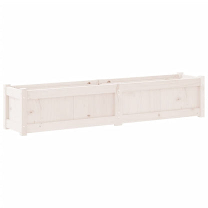 Plantenbak 150X31X31 Cm Massief Grenenhout Wit