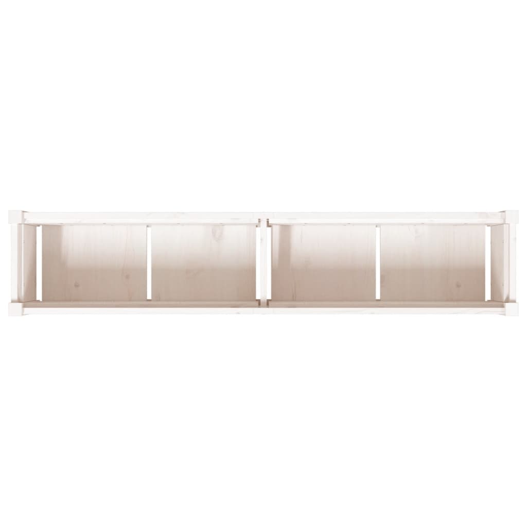 Plantenbak 150X31X31 Cm Massief Grenenhout Wit