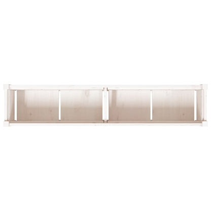 Plantenbak 150X31X31 Cm Massief Grenenhout Wit