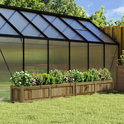 Plantenbak 150X31X31 Cm Massief Grenenhout Wit