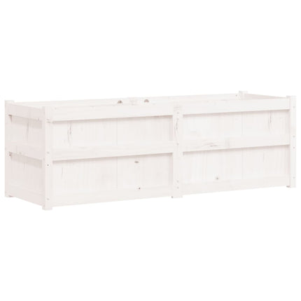 Plantenbak 150X50X50 Cm Massief Grenenhout Wit