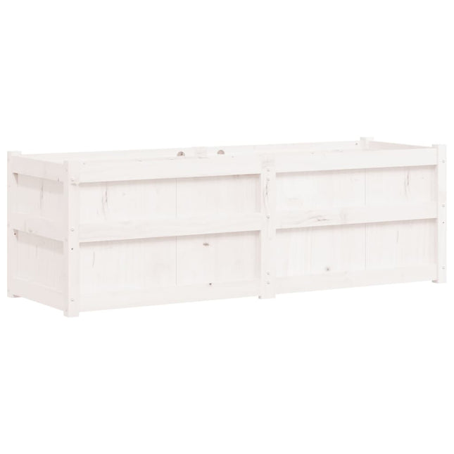 Plantenbak 150X50X50 Cm Massief Grenenhout Wit