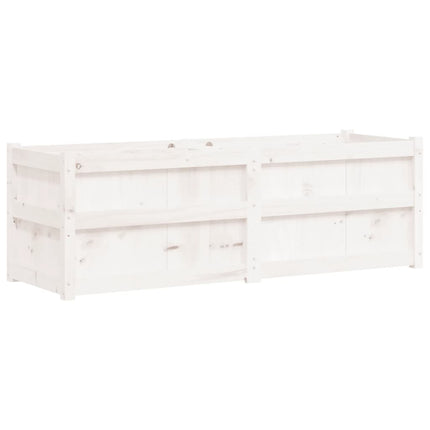 Plantenbak 150X50X50 Cm Massief Grenenhout Wit