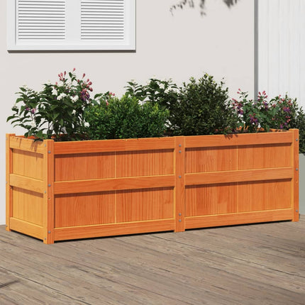Plantenbak 150X50X50 Cm Massief Grenenhout Wit