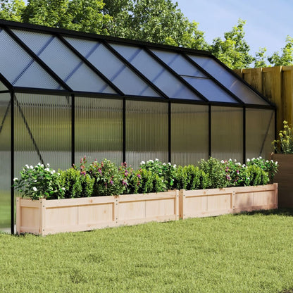 Plantenbak 180X31X31 Cm Massief Grenenhout Wit